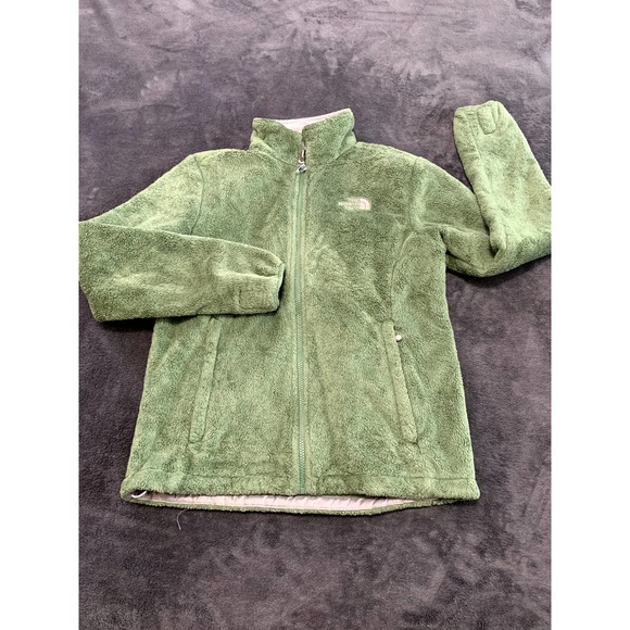 The North Face Sweaters - The North Face Womens Medium Long Sleeve Full Zip Pullover Fuzzy Fleece in Green